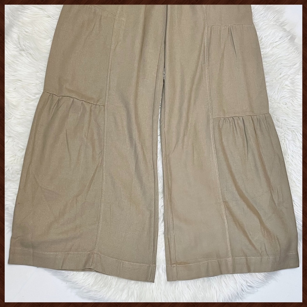 UMGEE Side Tiered Wide Flared Leg Pants Elasticized Waist, Drawstring & Pockets - Picture 16 of 16